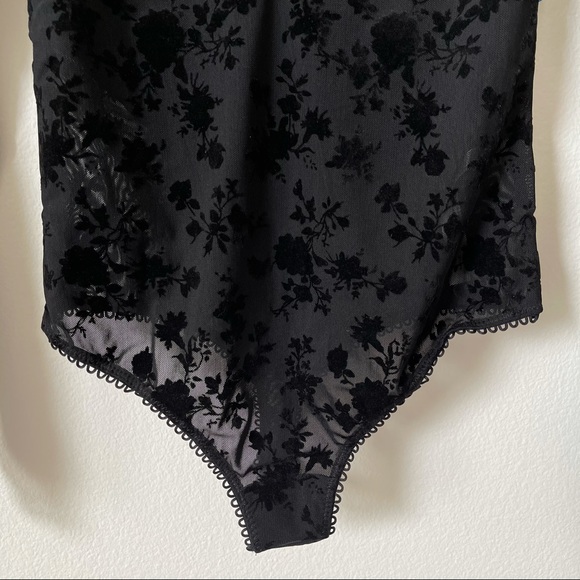 Free People Intimately Babes in Bandeaus Black Lace Bodysuit M - Picture 12 of 16